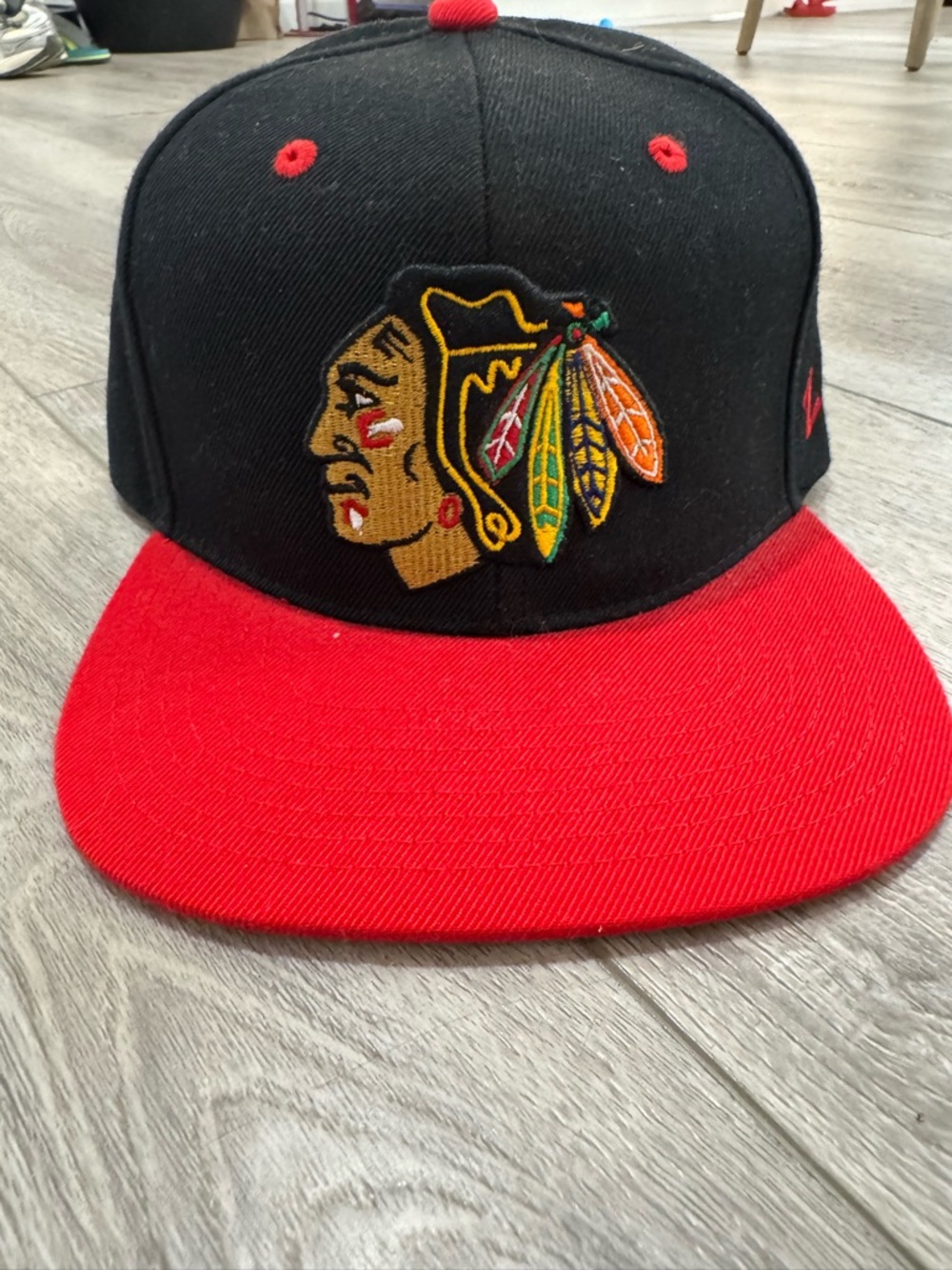 Chicago Blackhawks Black & Red SnapBack